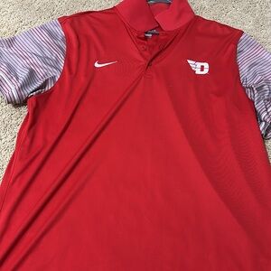 Nike Red and Gray Polo Shirt